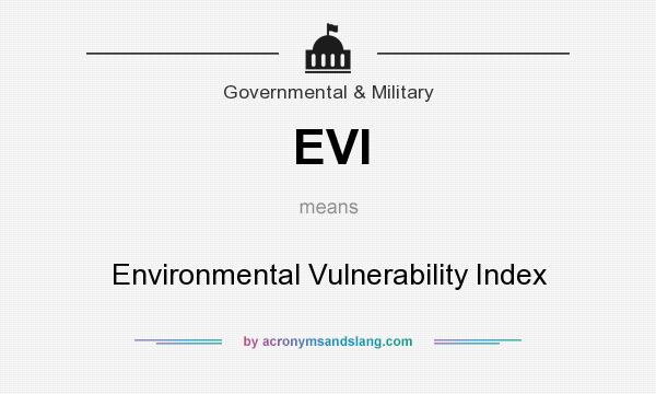 What does EVI mean? It stands for Environmental Vulnerability Index