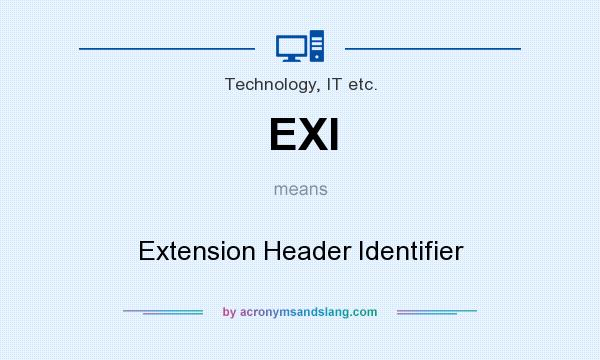 What does EXI mean? It stands for Extension Header Identifier