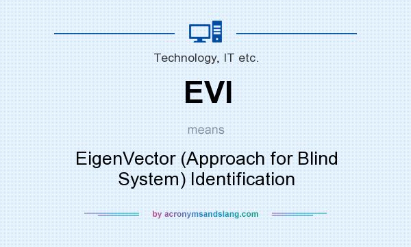 What does EVI mean? It stands for EigenVector (Approach for Blind System) Identification