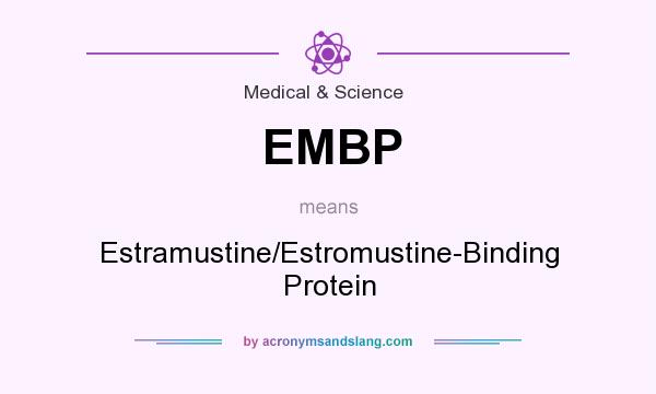 What does EMBP mean? It stands for Estramustine/Estromustine-Binding Protein