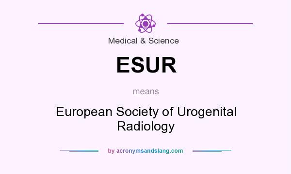 What does ESUR mean? It stands for European Society of Urogenital Radiology