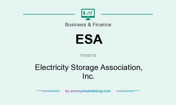 What does ESA mean? It stands for Electricity Storage Association, Inc.