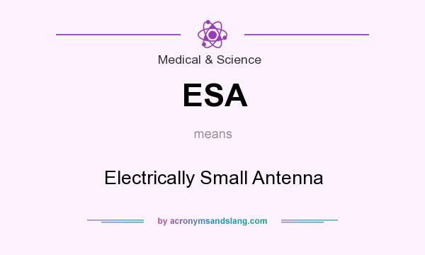 What does ESA mean? It stands for Electrically Small Antenna