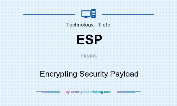 What does ESP mean? It stands for Encrypting Security Payload