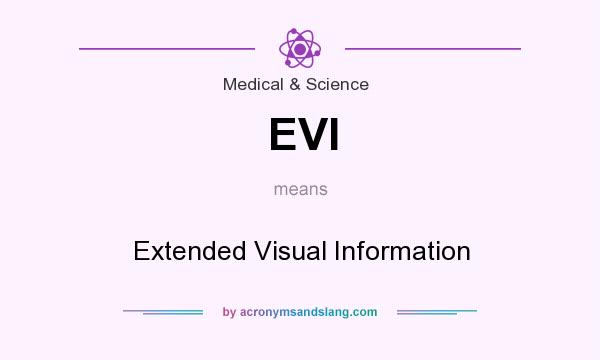 What does EVI mean? It stands for Extended Visual Information