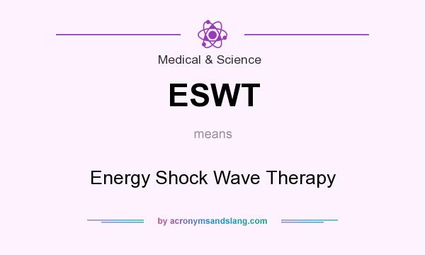 What does ESWT mean? It stands for Energy Shock Wave Therapy