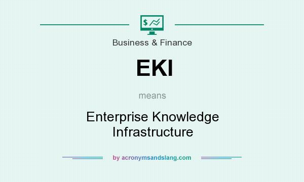 What does EKI mean? It stands for Enterprise Knowledge Infrastructure