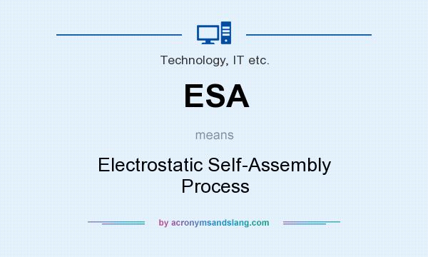 What does ESA mean? It stands for Electrostatic Self-Assembly Process