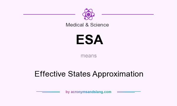 What does ESA mean? It stands for Effective States Approximation