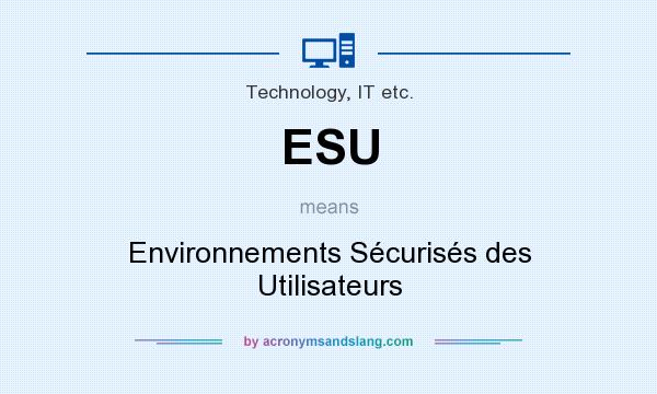 What does ESU mean? It stands for Environnements Sécurisés des Utilisateurs