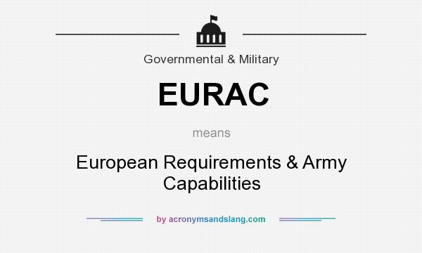 What does EURAC mean? It stands for European Requirements & Army Capabilities