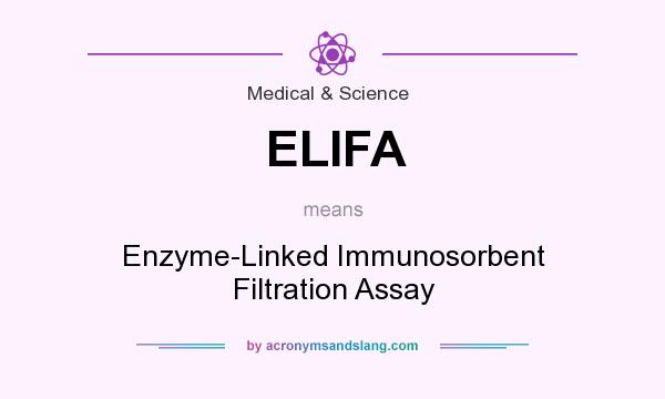 What does ELIFA mean? It stands for Enzyme-Linked Immunosorbent Filtration Assay
