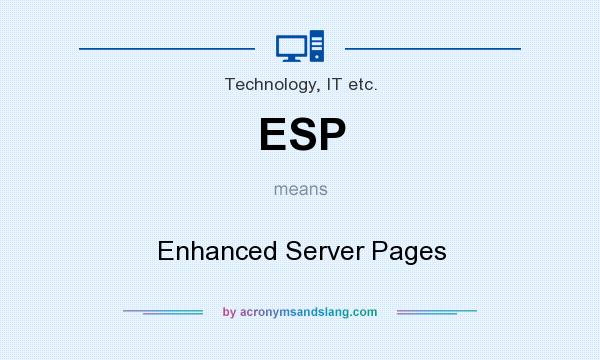 What does ESP mean? It stands for Enhanced Server Pages