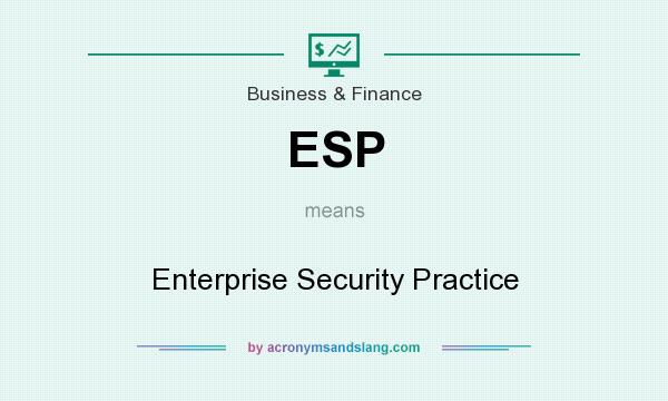 What does ESP mean? It stands for Enterprise Security Practice
