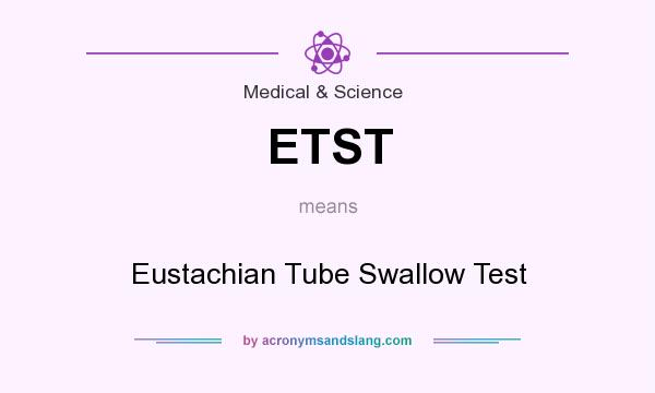What does ETST mean? It stands for Eustachian Tube Swallow Test