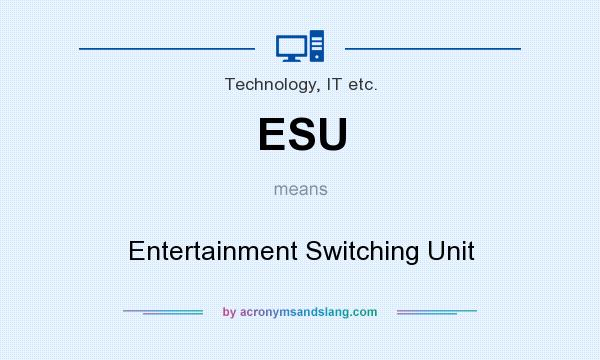 What does ESU mean? It stands for Entertainment Switching Unit