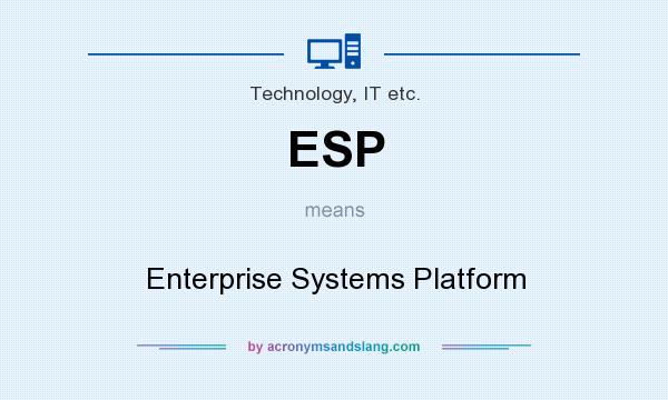 What does ESP mean? It stands for Enterprise Systems Platform