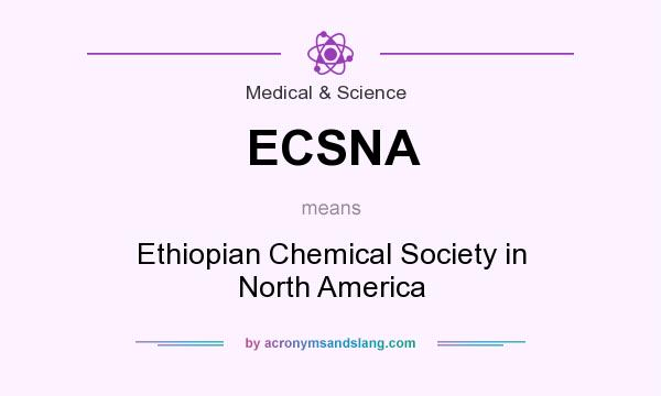 What does ECSNA mean? It stands for Ethiopian Chemical Society in North America