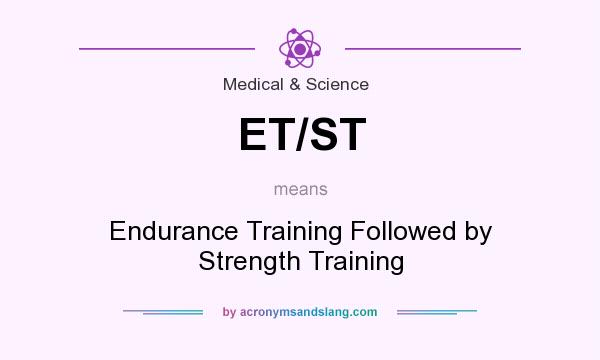 What does ET/ST mean? It stands for Endurance Training Followed by Strength Training