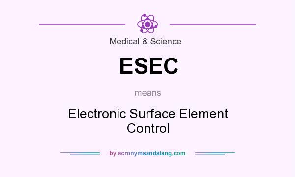What does ESEC mean? It stands for Electronic Surface Element Control