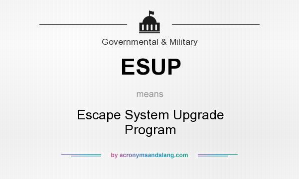 What does ESUP mean? It stands for Escape System Upgrade Program