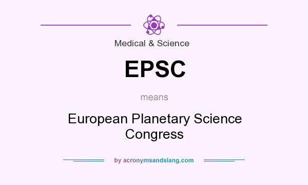 What does EPSC mean? It stands for European Planetary Science Congress
