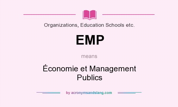 What does EMP mean? It stands for Économie et Management Publics