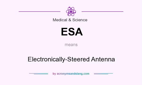 What does ESA mean? It stands for Electronically-Steered Antenna