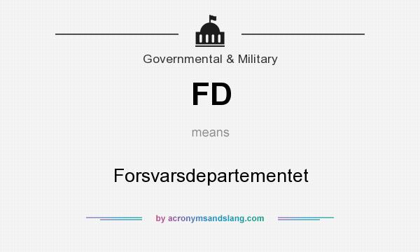 What does FD mean? It stands for Forsvarsdepartementet