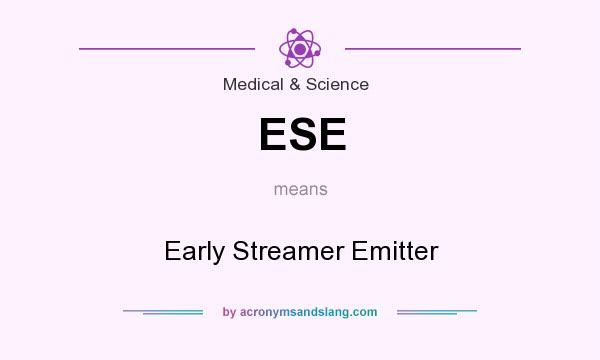 What does ESE mean? It stands for Early Streamer Emitter