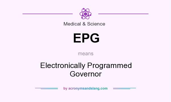 What does EPG mean? It stands for Electronically Programmed Governor