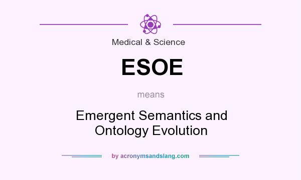 What does ESOE mean? It stands for Emergent Semantics and Ontology Evolution