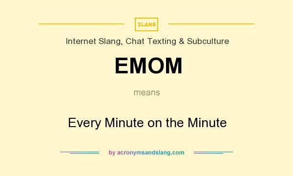 What does EMOM mean? It stands for Every Minute on the Minute