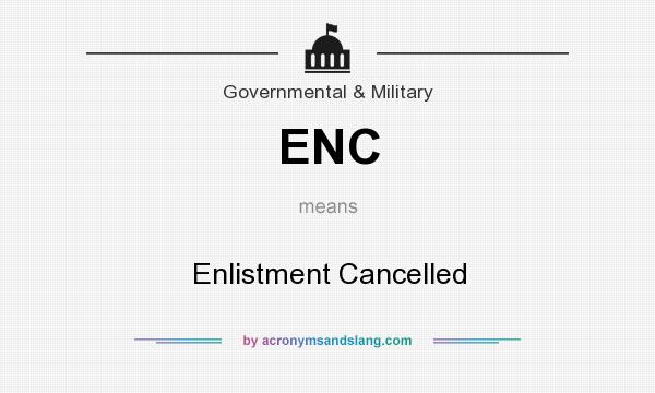 What does ENC mean? It stands for Enlistment Cancelled