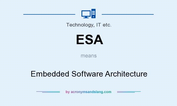 What does ESA mean? It stands for Embedded Software Architecture