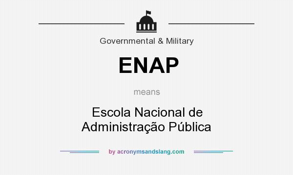 What does ENAP mean? It stands for Escola Nacional de Administração Pública