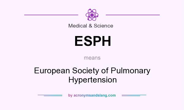 What does ESPH mean? It stands for European Society of Pulmonary Hypertension
