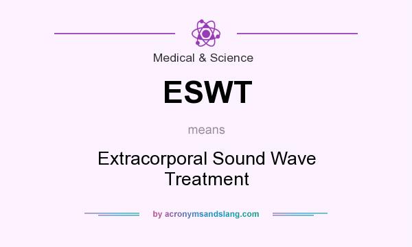 What does ESWT mean? It stands for Extracorporal Sound Wave Treatment