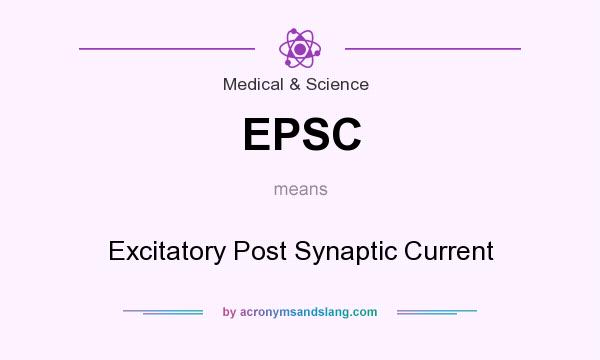What does EPSC mean? It stands for Excitatory Post Synaptic Current