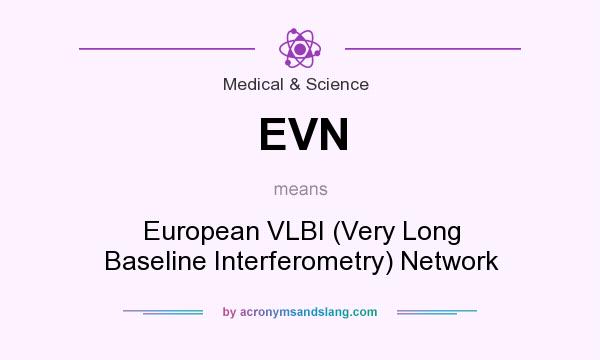 What does EVN mean? It stands for European VLBI (Very Long Baseline Interferometry) Network
