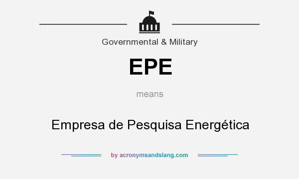 What does EPE mean? It stands for Empresa de Pesquisa Energética
