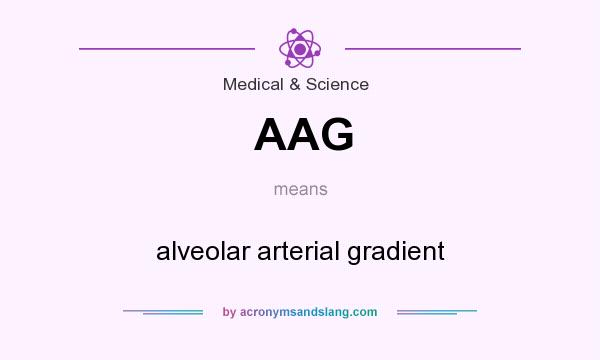 What does AAG mean? It stands for alveolar arterial gradient