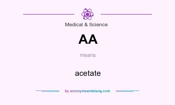 What does AA mean? It stands for acetate