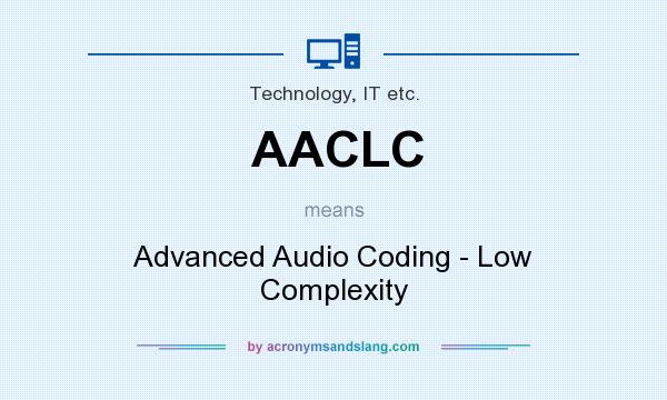 What does AACLC mean? It stands for Advanced Audio Coding - Low Complexity