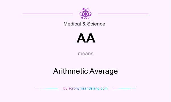 What does AA mean? It stands for Arithmetic Average