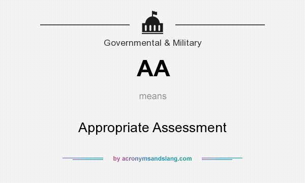 What does AA mean? It stands for Appropriate Assessment