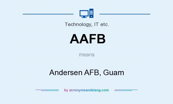 What does AAFB mean? It stands for Andersen AFB, Guam