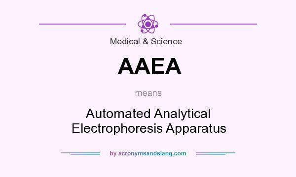 What does AAEA mean? It stands for Automated Analytical Electrophoresis Apparatus
