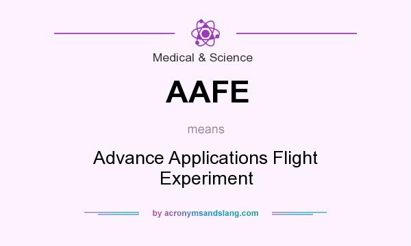 What does AAFE mean? It stands for Advance Applications Flight Experiment
