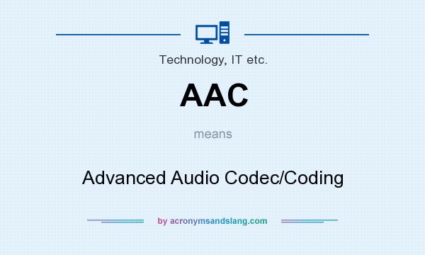 What does AAC mean? It stands for Advanced Audio Codec/Coding